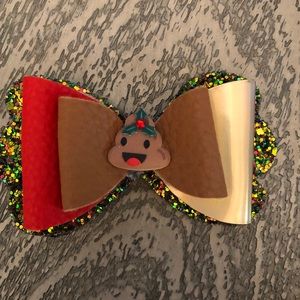 Christmas Emoji Hair Bow